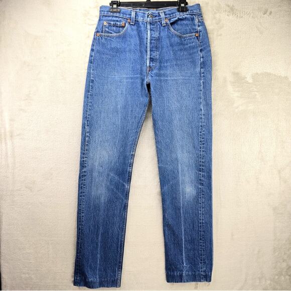 Vintage Levis 501 xx Jeans 34x40 (Fits 31x32) Blue 80s Button Fly Made in USA - Picture 1 of 14